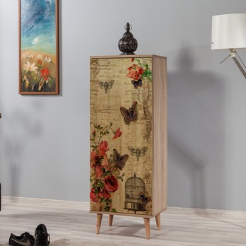 Skrinka na topánky FILINTA IV dub sonoma/viacfarebná 2