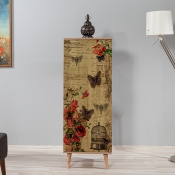 Skrinka na topánky FILINTA IV dub sonoma/viacfarebná 1