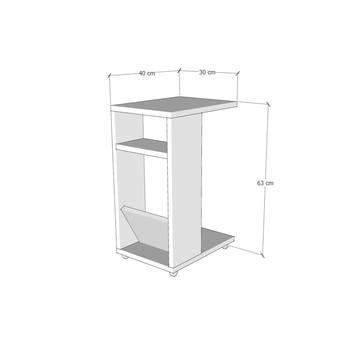 Prístavný stolík FILINTA antracitová 3