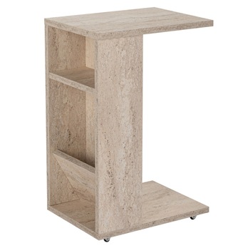 Prístavný stolík FILINTA béžová/travertín 3