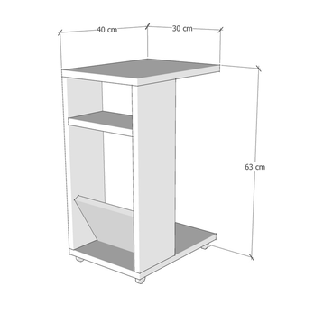 Prístavný stolík FILINTA borovica 3