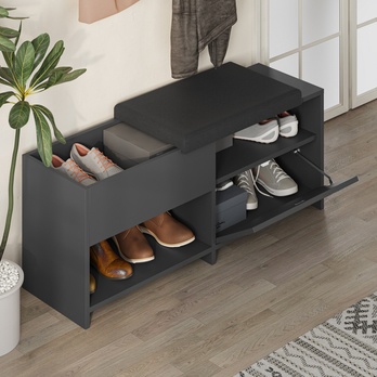 Lavica na topánky FILUX antracitová 4