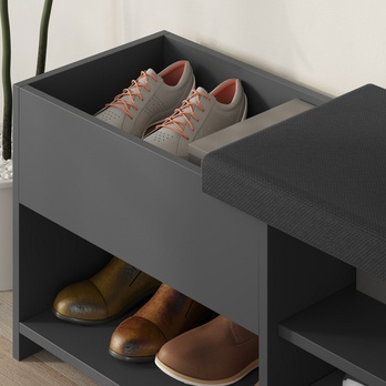 Lavica na topánky FILUX antracitová 5