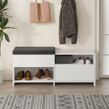 Lavica na topánky FILUX biela 1