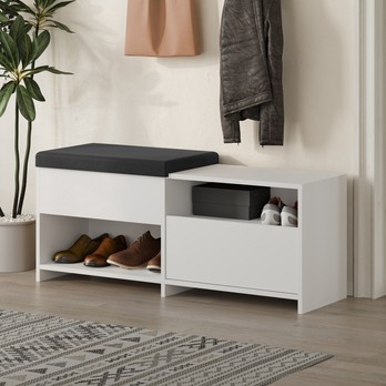 Lavica na topánky FILUX biela 2