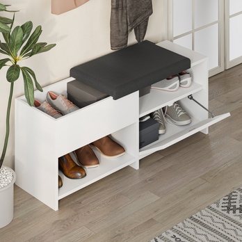 Lavica na topánky FILUX biela 4