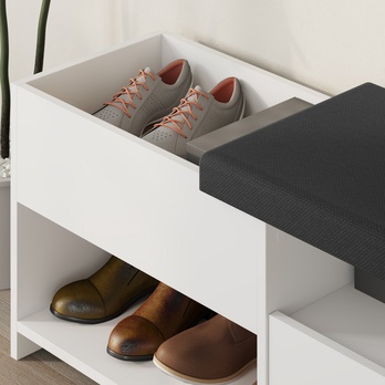 Lavica na topánky FILUX biela 5