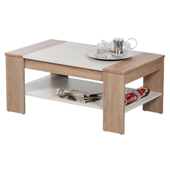 Konferenčný stolík FINLEY dub sonoma/biela 1
