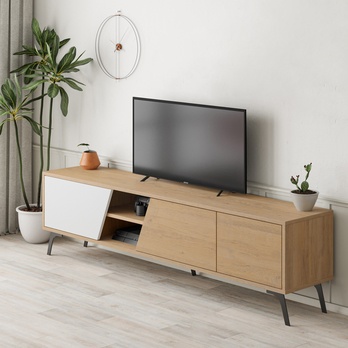 TV stolík FIONA biela/dub 1
