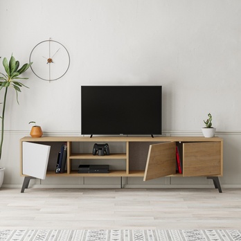 TV stolík FIONA biela/dub 3