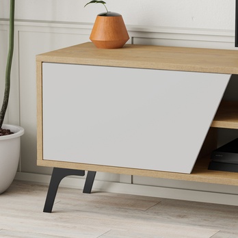 TV stolík FIONA biela/dub 4