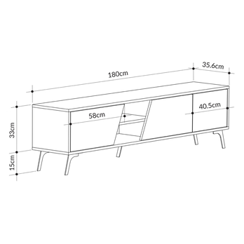 TV stolík FIONA biela/dub 5