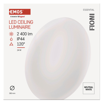 Nástenné LED svietidlo FIONI biela, priemer 38 cm 7