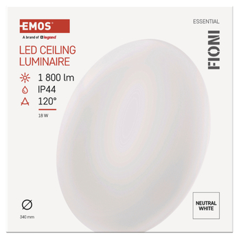 Nástenné LED svietidlo FIONI biela, priemer 34 cm 7