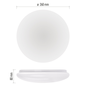 Nástenné LED svietidlo FIONI biela, priemer 26 cm 10
