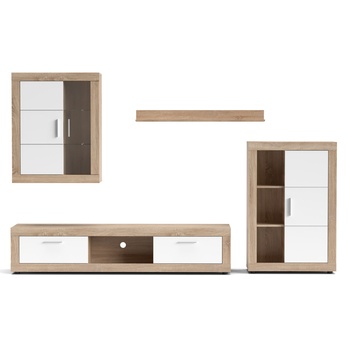 Obývacia stena FIORDO dub sonoma/biela 2