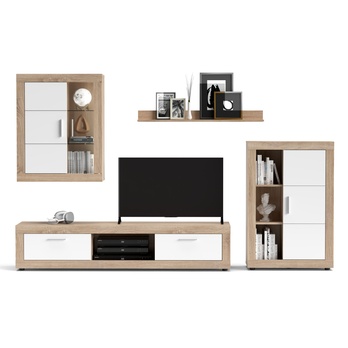 Obývacia stena FIORDO dub sonoma/biela 3