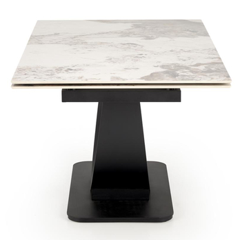 Jedálenský stôl FIRNONDU biely mramor/čierna 3