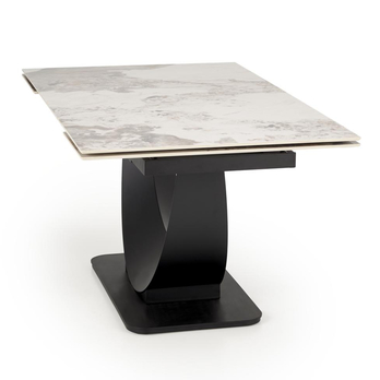 Jedálenský stôl FIRNONDU biely mramor/čierna 4