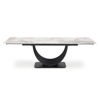 Jedálenský stôl FIRNONDU biely mramor/čierna 6