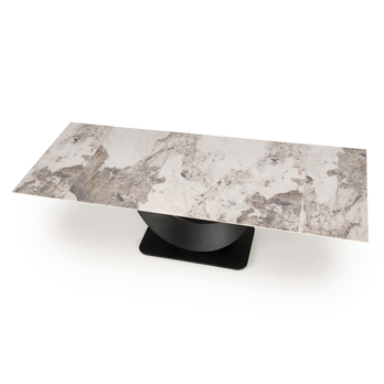 Jedálenský stôl FIRNONDU biely mramor/čierna 7