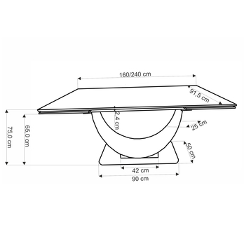 Jedálenský stôl FIRNONDU biely mramor/čierna 15