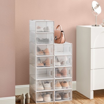 Sada boxov FIT UP biela/priehľadná, 12 ks 2