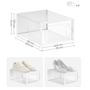 Sada boxov FIT UP biela/priehľadná, 12 ks 4