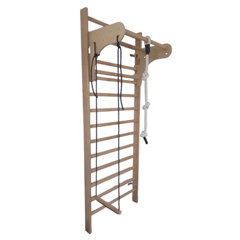 Lanová hojdačka FITHOME 3 prírodná/čierna 2