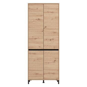 Skrinka na topánky FLANNAN III dub artisan/matná čierna 3
