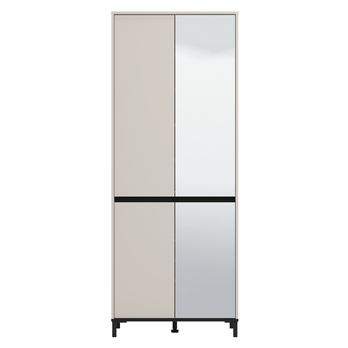 Skrinka na topánky FLANNAN IV kašmírová/matná čierna 3