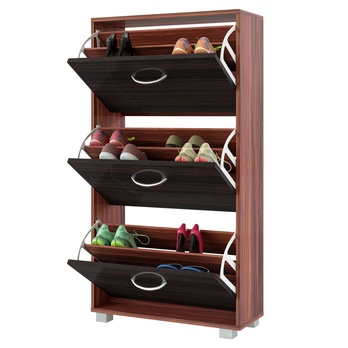 Skrinka na topánky FLAPS wenge/čierna 1