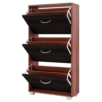 Skrinka na topánky FLAPS wenge/čierna 2