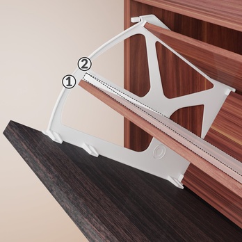 Skrinka na topánky FLAPS wenge/čierna 5