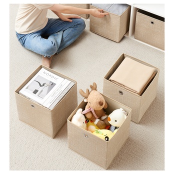 Sada úložných boxov FLAT 2 piesková, 6 ks 5