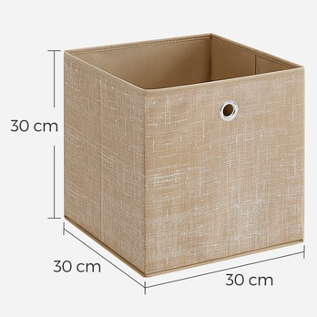 Sada úložných boxov FLAT 2 piesková, 6 ks 6