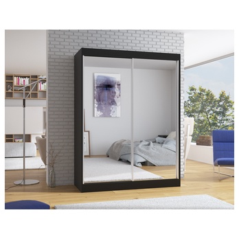 Šatníková skriňa FLAVIE čierna 1