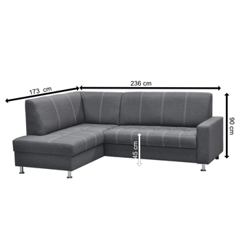 Sedacia súprava FLEXI LARGE ľavá/svetlosivá 3