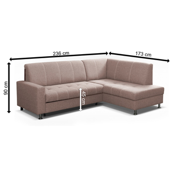 Sedacia súprava FLEXI LARGE pravá/ružová 3