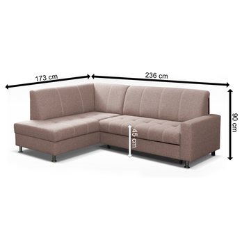 Sedacia súprava FLEXI LARGE ľavá/ružová 3