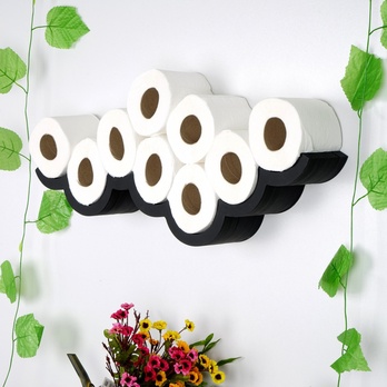 Nástenný stojan na WC kotúče FLIMSY čierna 1