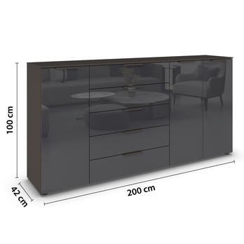 Komoda FLIPP 9 grafitová 2