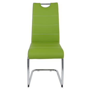 Jedálenská stolička FLORA S zelená, syntetická koža 1