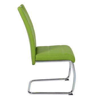 Jedálenská stolička FLORA S zelená, syntetická koža 2