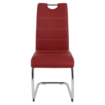 Jedálenská stolička FLORA S bordová, syntetická koža 1