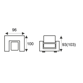 Kreslo FLORENCIA tmavosivá 2