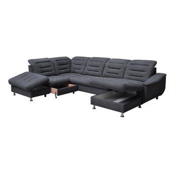 Sedacia súprava FLORENCIA pravá, tmavosivá 2