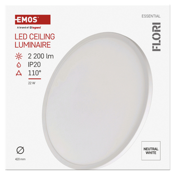 Stropné LED svietidlo FLORI biela, priemer 42 cm 20