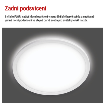 Stropné LED svietidlo FLORI biela, priemer 30 cm 11
