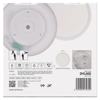 Stropné LED svietidlo FLORI biela, priemer 30 cm 23